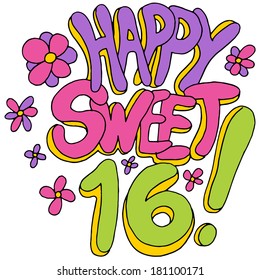Nieuw Happy Sweet Sixteen Images, Stock Photos & Vectors | Shutterstock BD-12