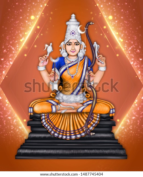 Image Hindu Female Deity Goddess Lopamudra Stock Illustration ...