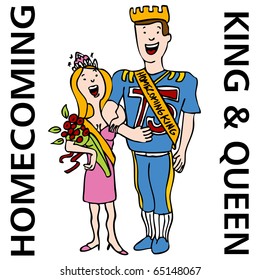 An Image Of The Homecoming King And Queen.