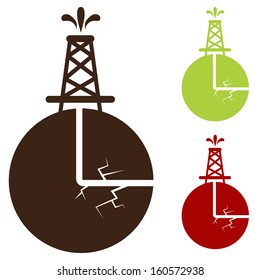 An Image Of A Hydraulic Fracturing Icon.