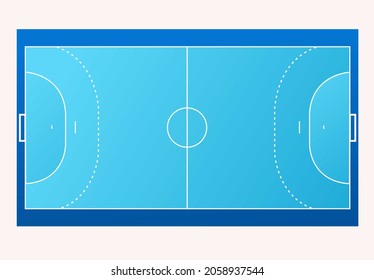 Image Illustration Blue Handball Court