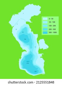 Image Illustration Caspian Sea Map