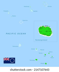 Image Illustration Cook Islands Map