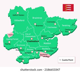 Image Illustration Essex Map In England