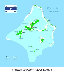 Image Illustration Gambier Islands (Mangareva) Map