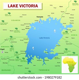 Image Illustration Lake Victoria Map