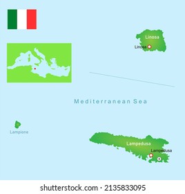 Image Illustration Pelagie Islands Map