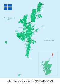 Image Illustration Shetland Islands Map