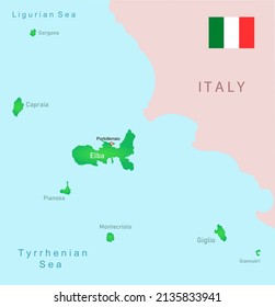 Image Illustration Tuscan Archipelago Map