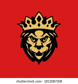 Lion King Black Background Logo Vector Stock Vector (Royalty Free ...