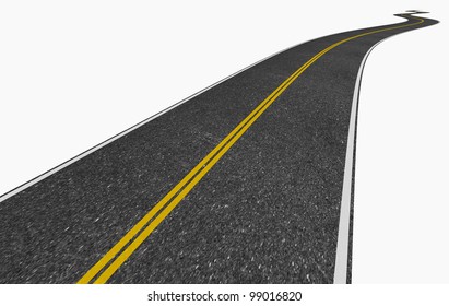 Image Of A Long Winding Road Disappearing Into The Vanishing Point