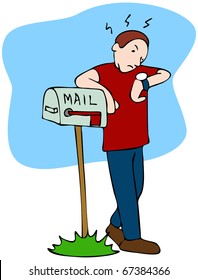 Image Man Waiting Mailman Bring Mail Stock Illustration 67384366 ...