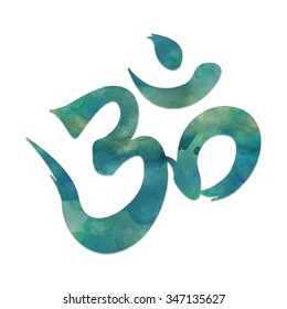Image Of The Mantra Symbol, OHM, Used In Meditation And Yoga. 