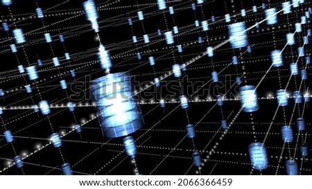 Image of Meta verse and cloud storage. 3D rendering. 