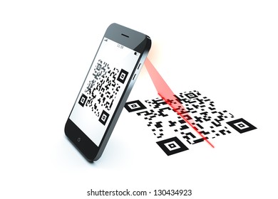 An Image Of A Mobile Phone Qr Code Scan