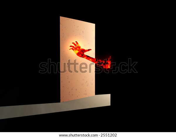 Image Monster Coming Out Closet Stock Illustration 2551202