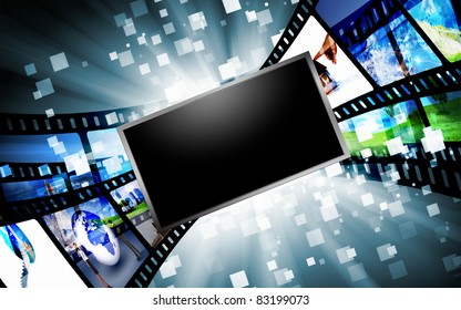 Image Of Multiple Computer Screens With Various Images