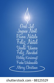 An image of a nice blue christmas greeting candle
