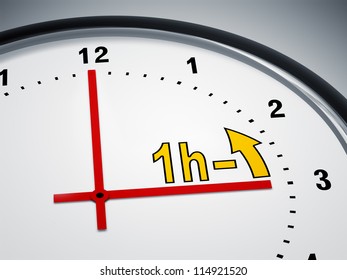 An image of a nice clock showing daylight saving time - Powered by Shutterstock