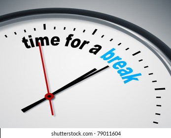 An Image Of A Nice Clock With Time For A Break