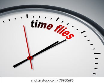 An image of a nice clock with time flies