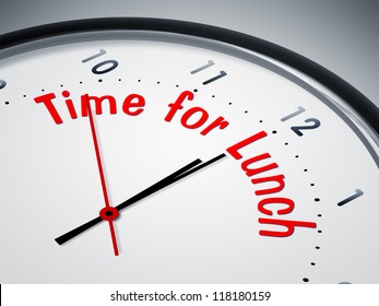 An image of a nice clock with time for lunch