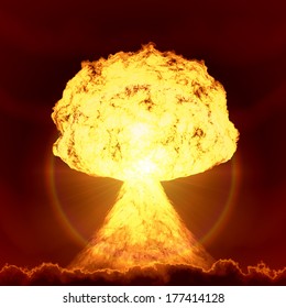 An image of a nuclear bomb explosion