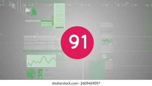 Image of numbers changing over statistics. global social media, connections, digital interface, technology and networking concept digitally generated image.