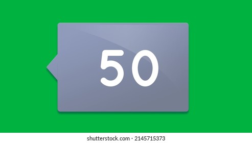 Image of numbers increasing on a grey box on a green background 4k