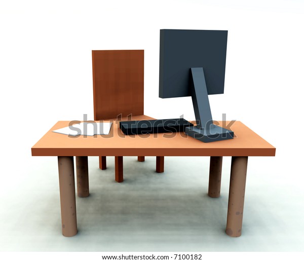 Image Officework Environment Contains Desk Chair Stock