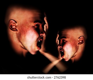 A image of a pair of men in terrible expressive sorrow. Or they could have a headpain.