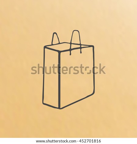 image of paper bag, scetch packing