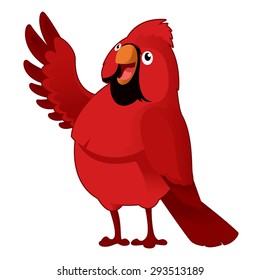 Image of a red cartoon cardinal
