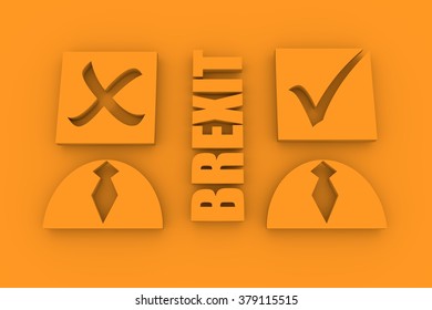 Image relative to politic situation between great britain and european union. Politic process named as brexit