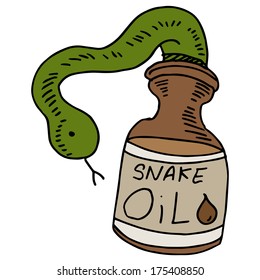 An Image Of A Snake Oil Bottle.