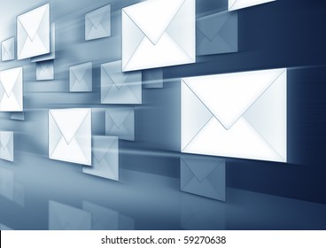 An Image Of Some Flying Envelopes