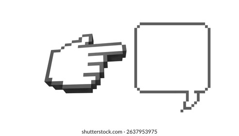 Image of speech bubble over white background. Social media and digital interface concept digitally generated image.
