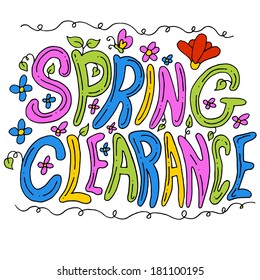 An Image Of A Spring Clearance Message.