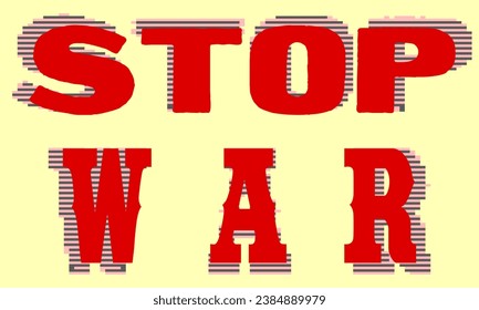 Image of Stop War text design