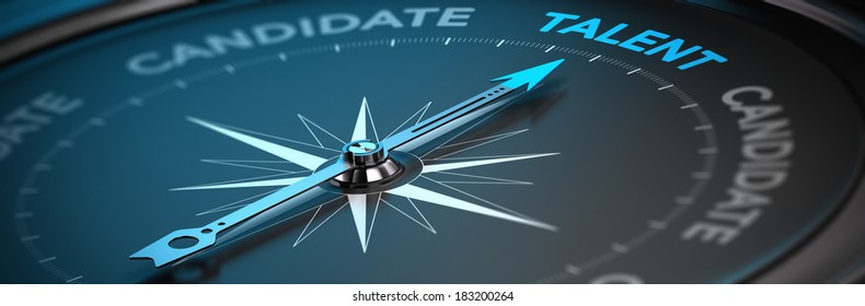 Image Suitable For Illustration Of A Recruitment Agency Or Talent Acquisition. Abstract Compass   