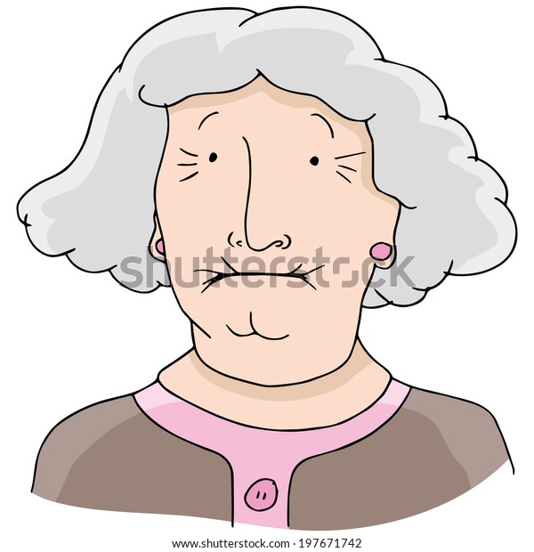 Image Toothless Old Woman Stock Illustration 197671742