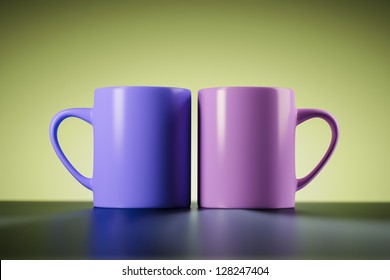 An Image Of Two Coffee Mugs