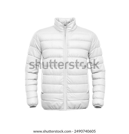 An image of a White Down Jacket isolated on a white background