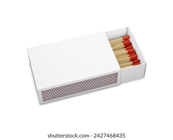 An image of a White Match Box isolated on a white background
