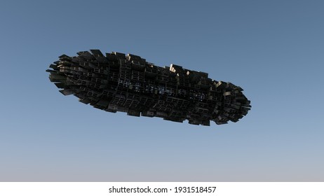 An Imaginary Spaceship. 3d Illustration