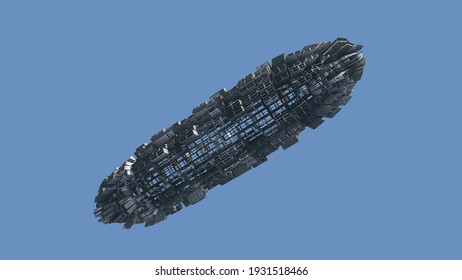 An Imaginary Spaceship. 3d Illustration