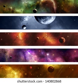 Imaginary Suns Planets Moons Stars Nebula Stock Illustration 140802868 ...