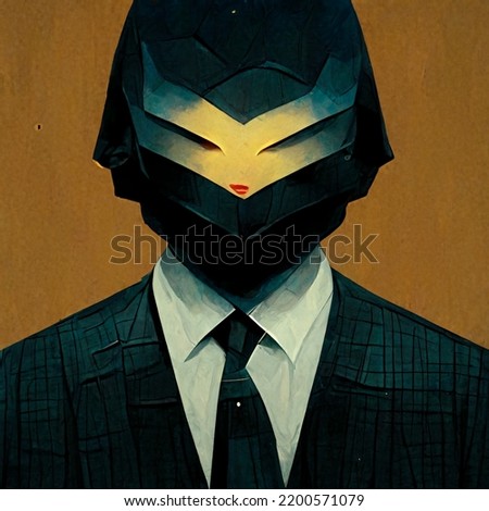 Imagine a cybernetic person, what does he look like? Certainly not friendly... Foto stock © 