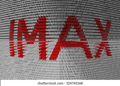 IMAX Is Presented In The Form Of Binary Code 3d Illustration