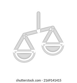 Imbalance Icon 3d Isolated On White Background Paper Art Style